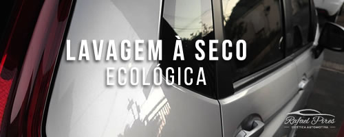 Lavagem à seco (ecológica), consiste em uma limpeza do veículo com pouca água, feita com produtos específicos para esse processo. | Rafael Pires Estética Automotiva